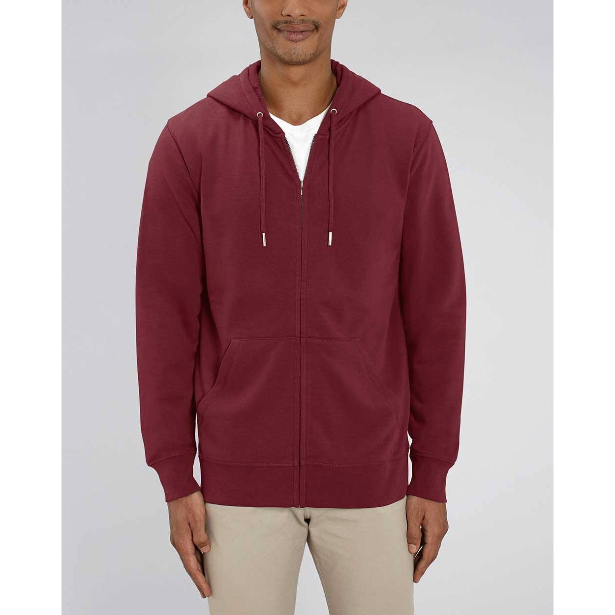 hoodie-jacke-damen-herren-zipper-fair-wear_Burgundy_2