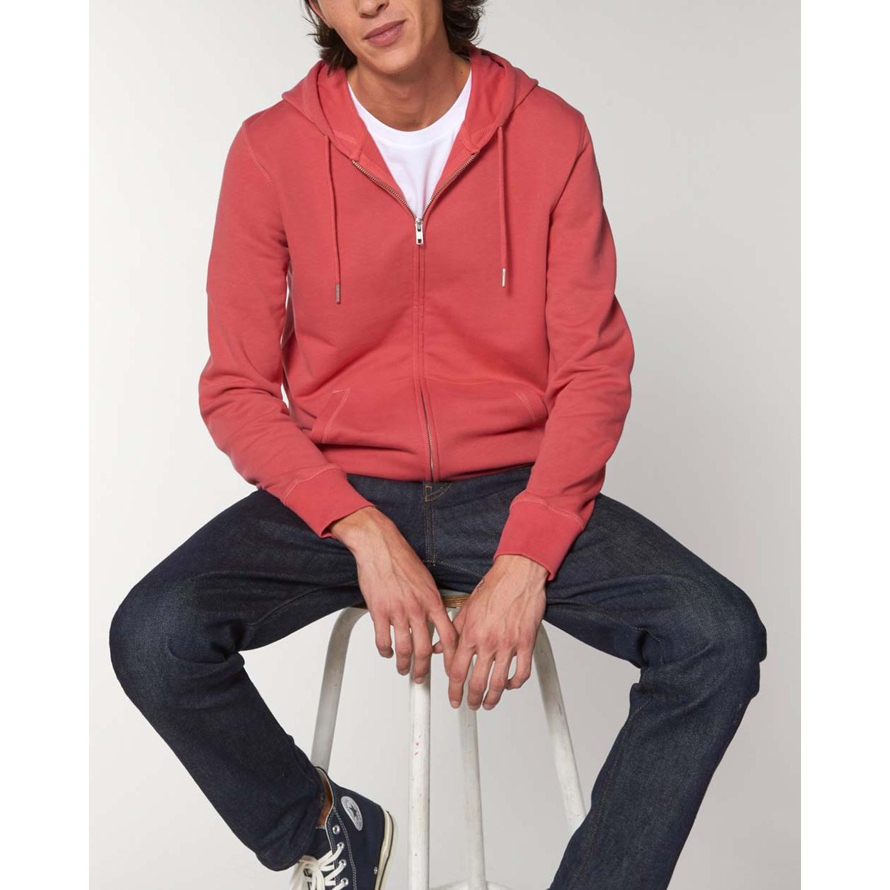 hoodie-jacke-damen-herren-zipper-fair-wear_Carmine_Red_4