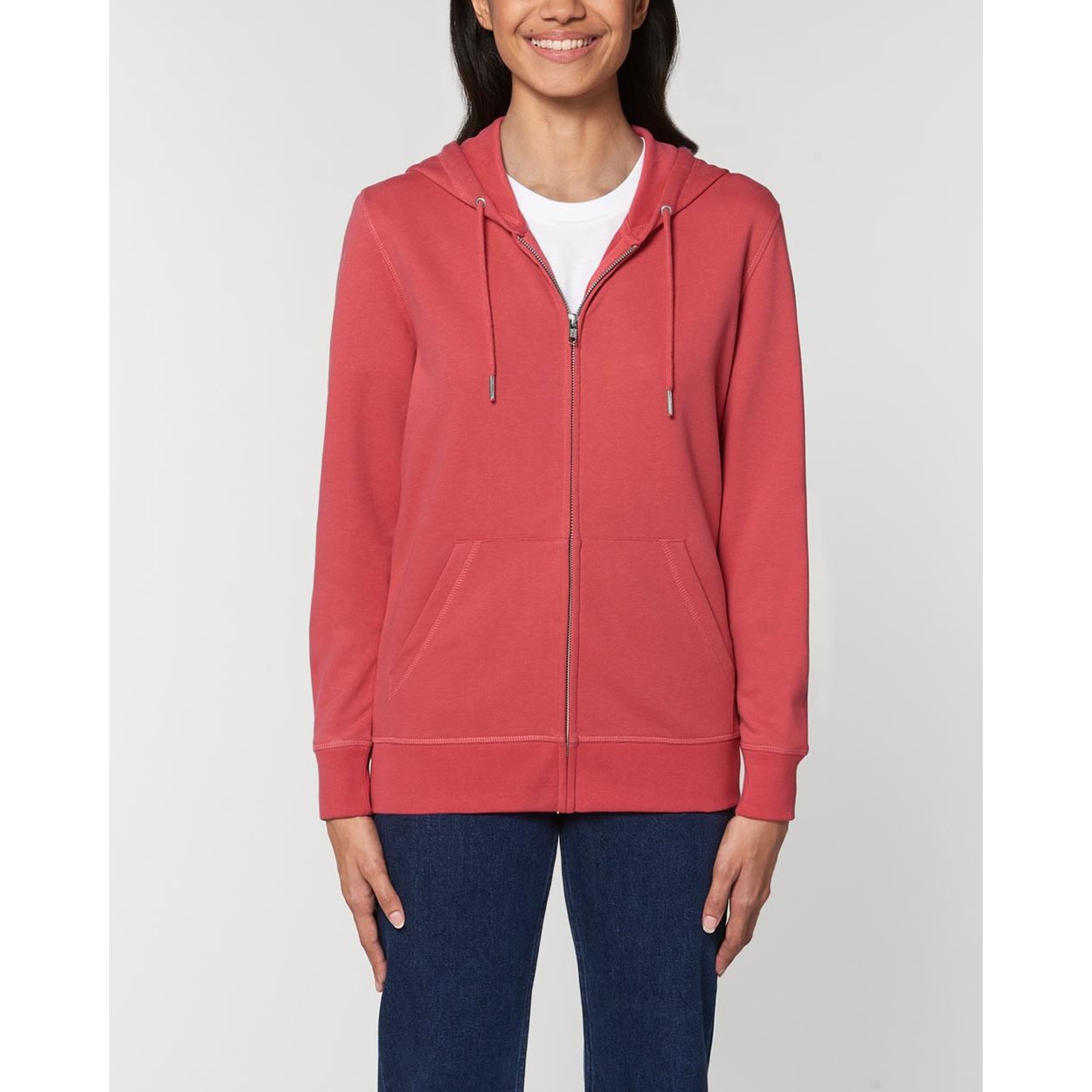 hoodie-jacke-damen-herren-zipper-fair-wear_Carmine_Red_1