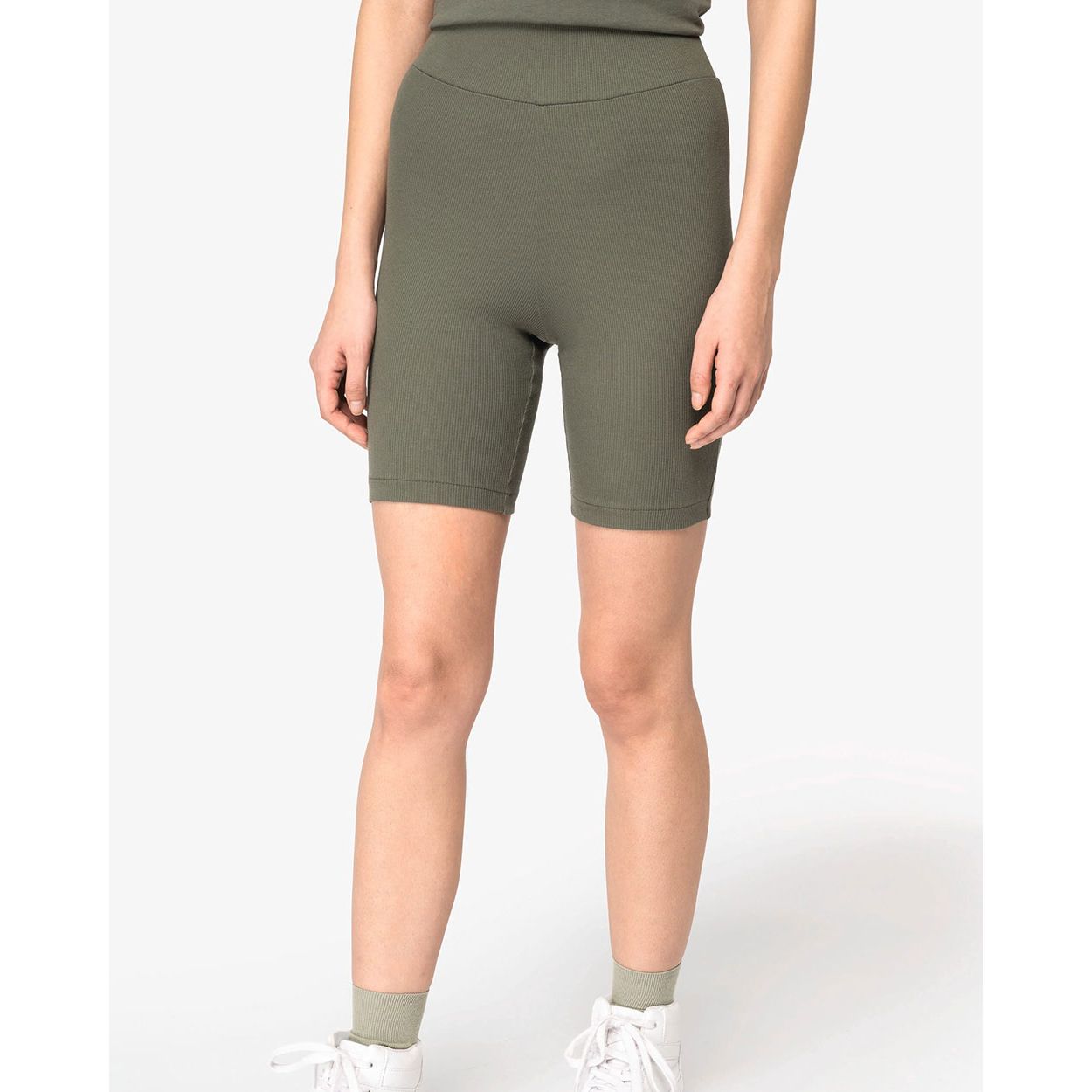 Kurze Radlerhose für Damen aus dehnbarer Bio Baumwolle