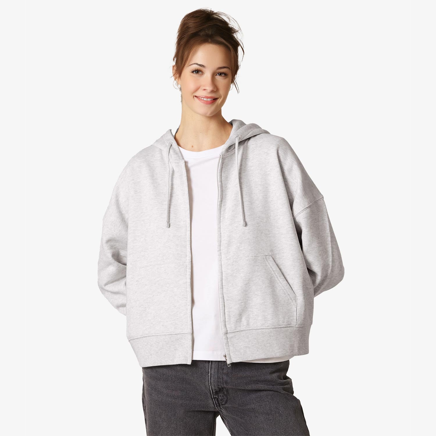 Damen Sweatjacke – weich, modern & aus 100% Bio-Baumwolle