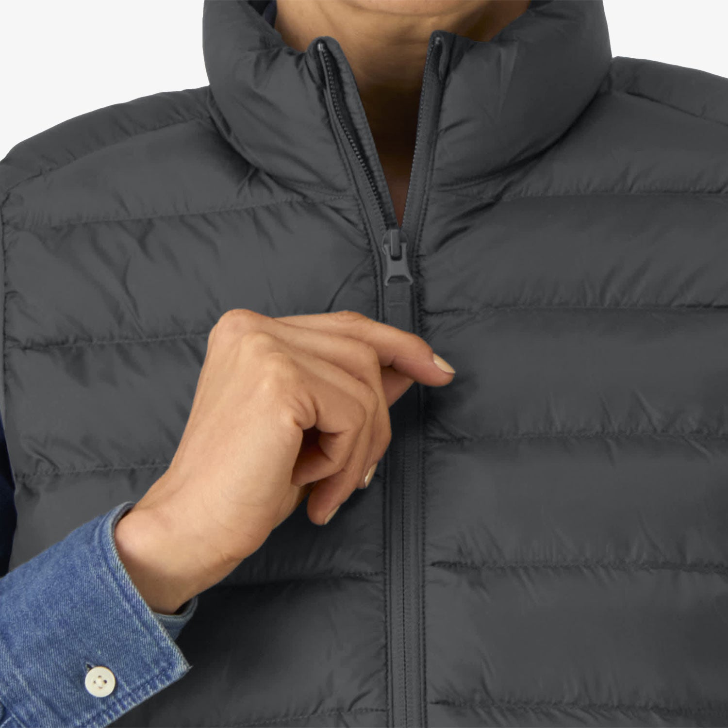 Fitted Damen Weste aus Recycling-PET