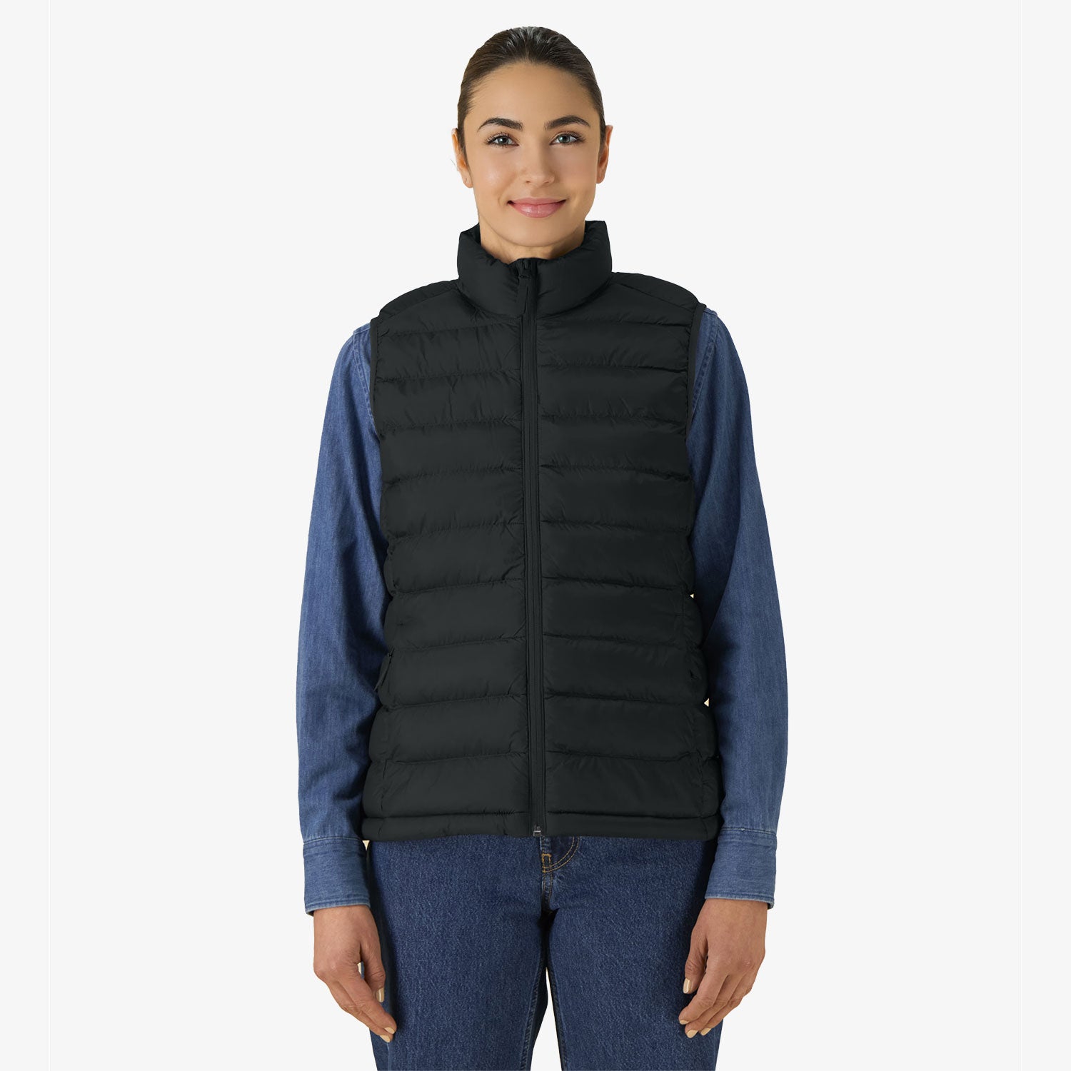Fitted Damen Weste aus Recycling-Nylon
