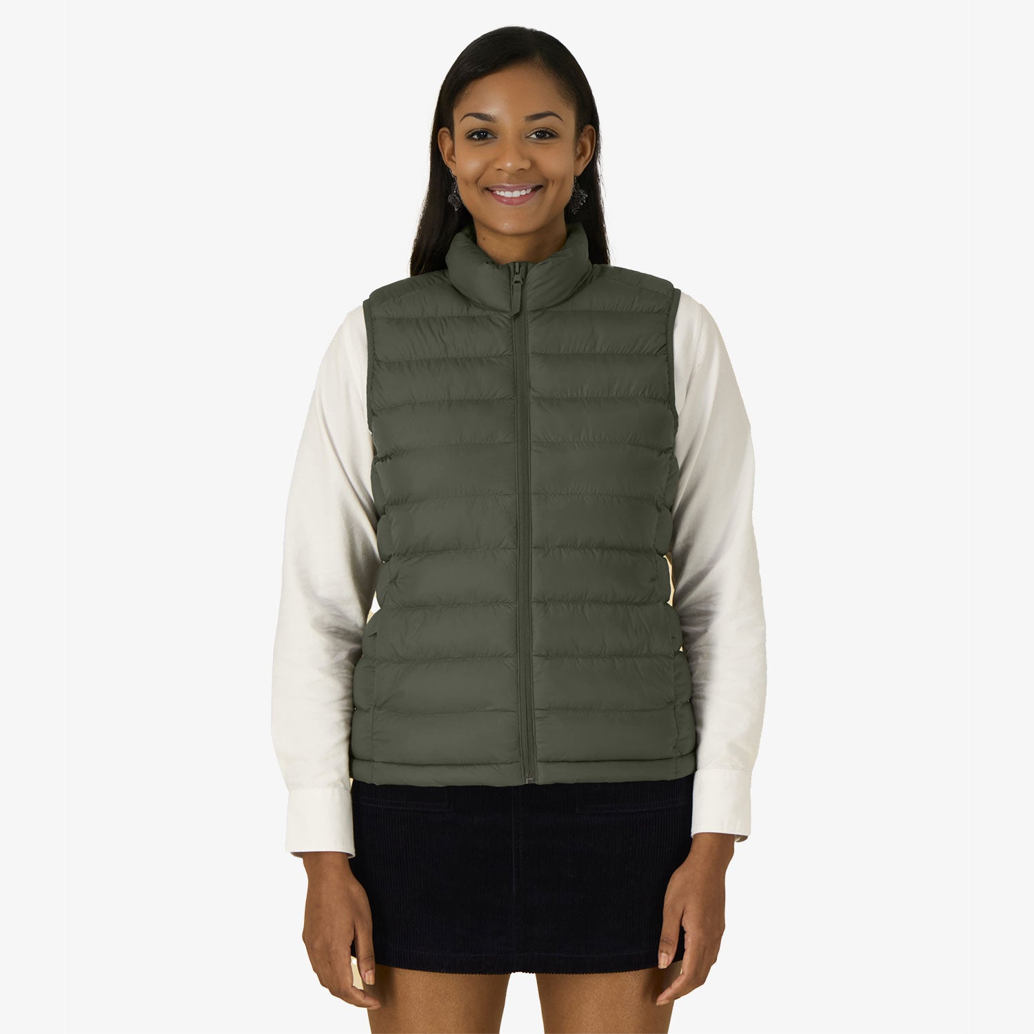 Fitted Damen Weste aus Recycling-Nylon