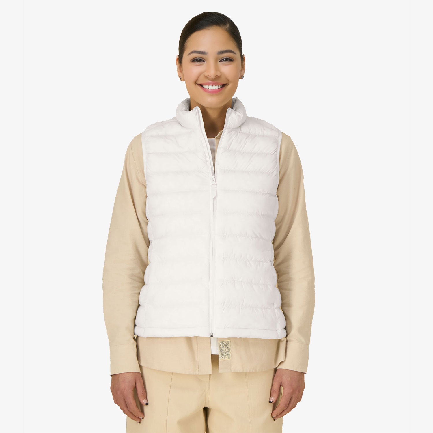 Fitted Damen Weste aus Recycling-Nylon