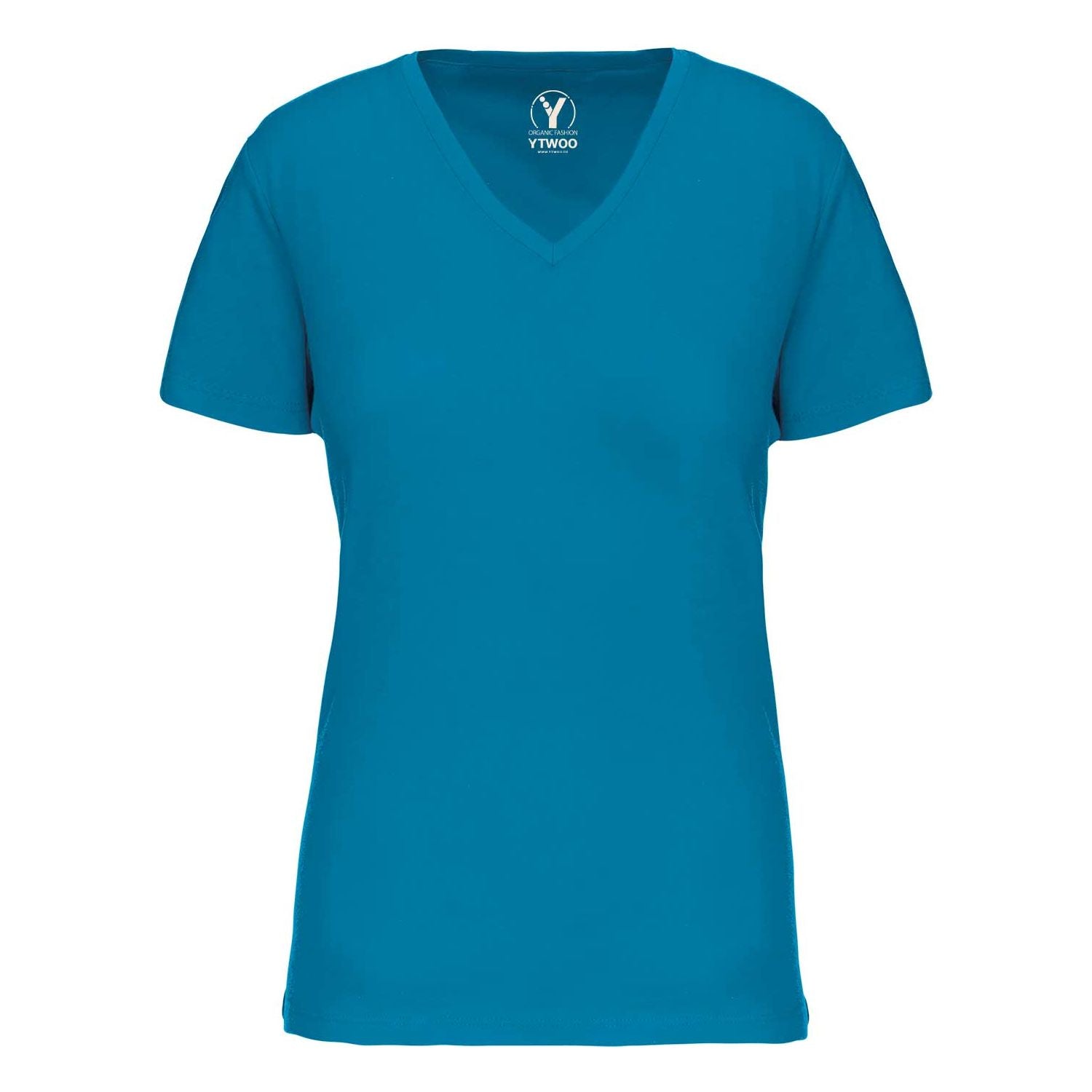 Basic Damen T-Shirt mit V-Ausschnitt aus Bio-Baumwolle in Conversion
