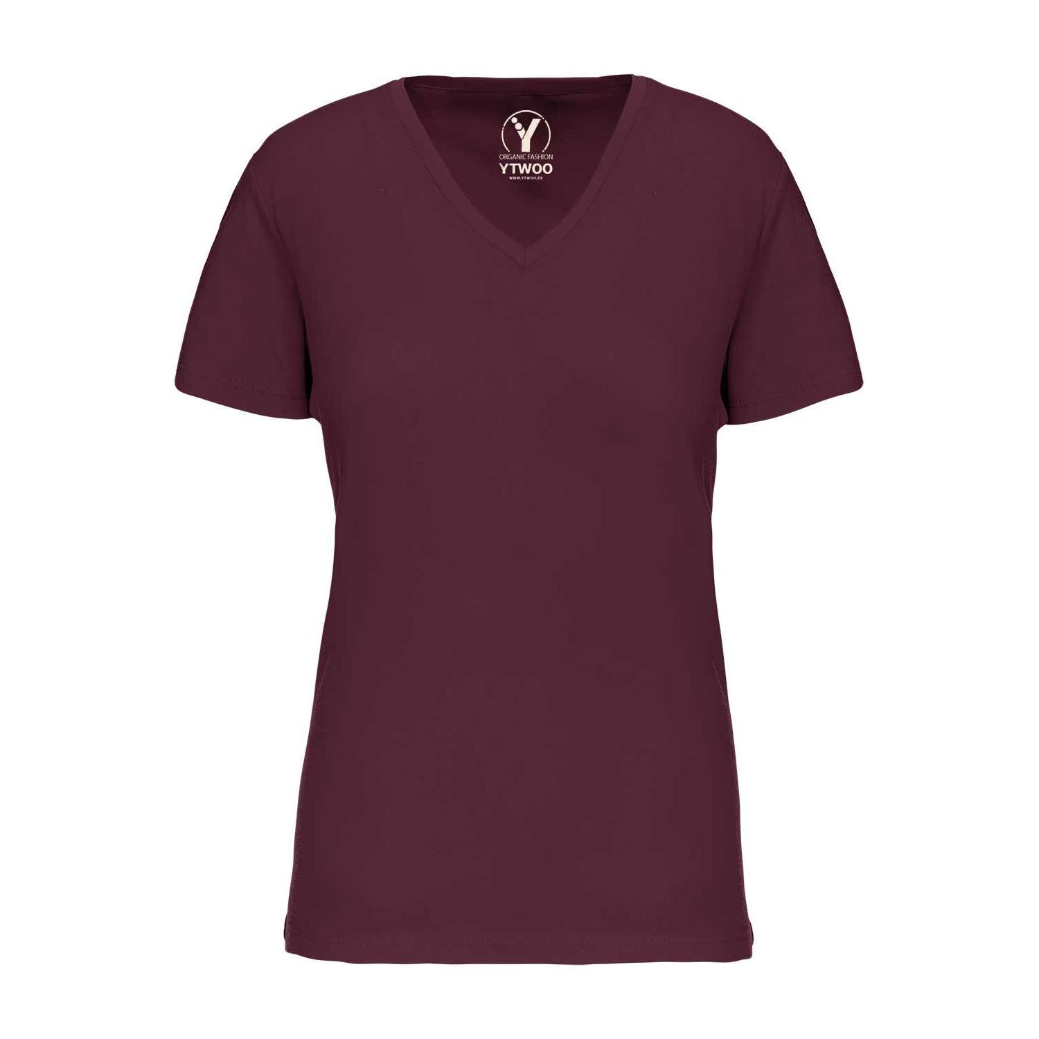 Basic Damen T-Shirt mit V-Ausschnitt aus Bio-Baumwolle in Conversion