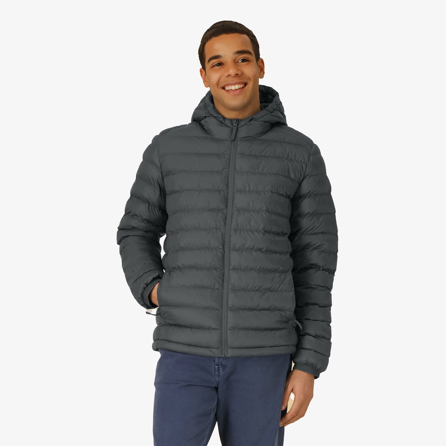 Leichte Herrenjacke mit Kapuze