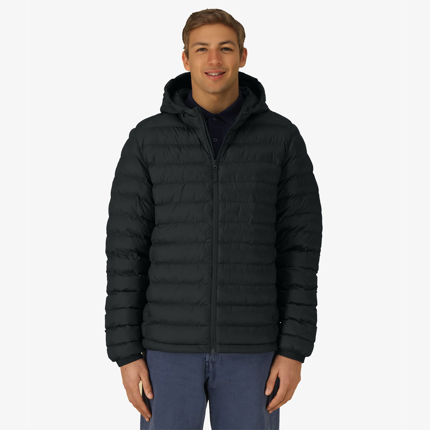 Leichte Herrenjacke mit Kapuze