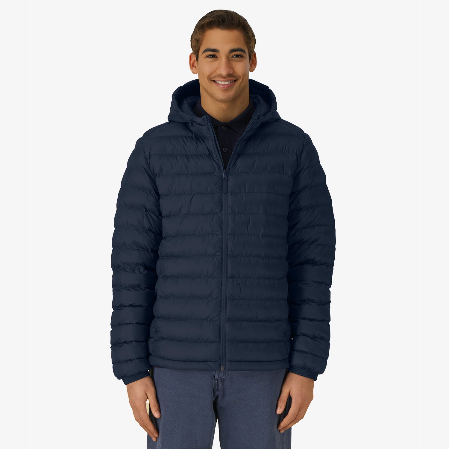 Leichte Herrenjacke mit Kapuze