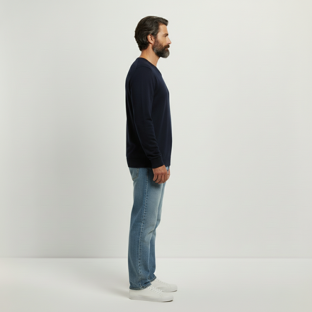 Herrenpullover mit V-Ausschnitt