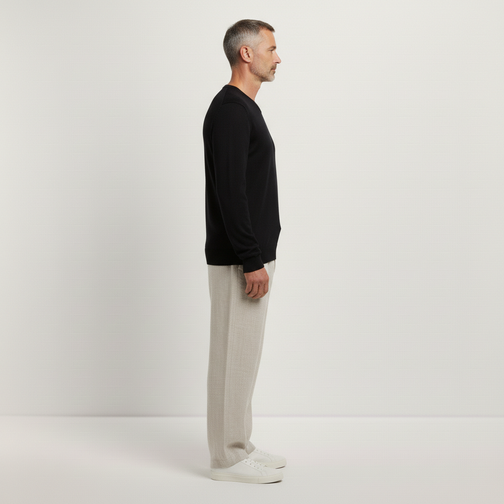 Herrenpullover mit V-Ausschnitt