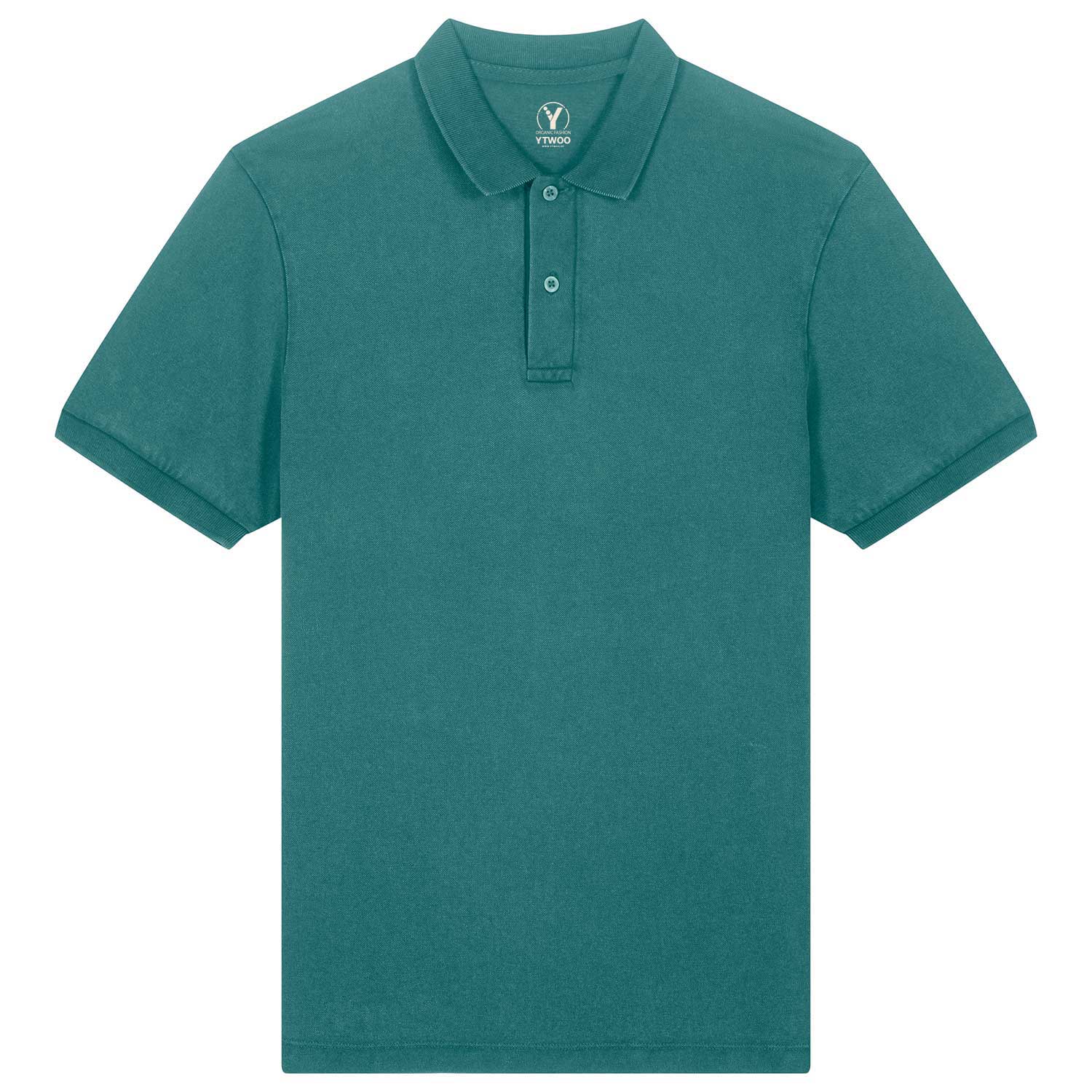 Nachhaltiges Unisex-Poloshirt im Vintage-Look – Mid-Light