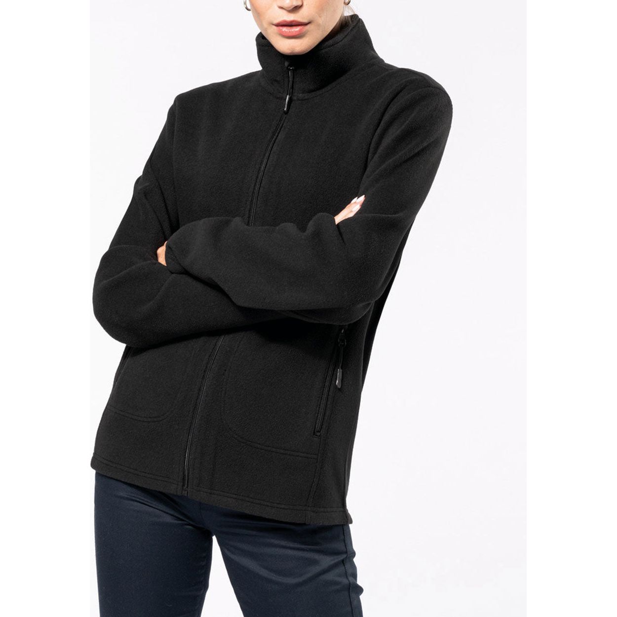 Model06-Unisex-Fleecejacke-Bodywarmer-Jacke-Winterjacke-Herbstjacke-UEbergangsjacke-Fleece-Recyceltes-Polyester-Nachhaltig-Recycelt-XS-bis-5XL