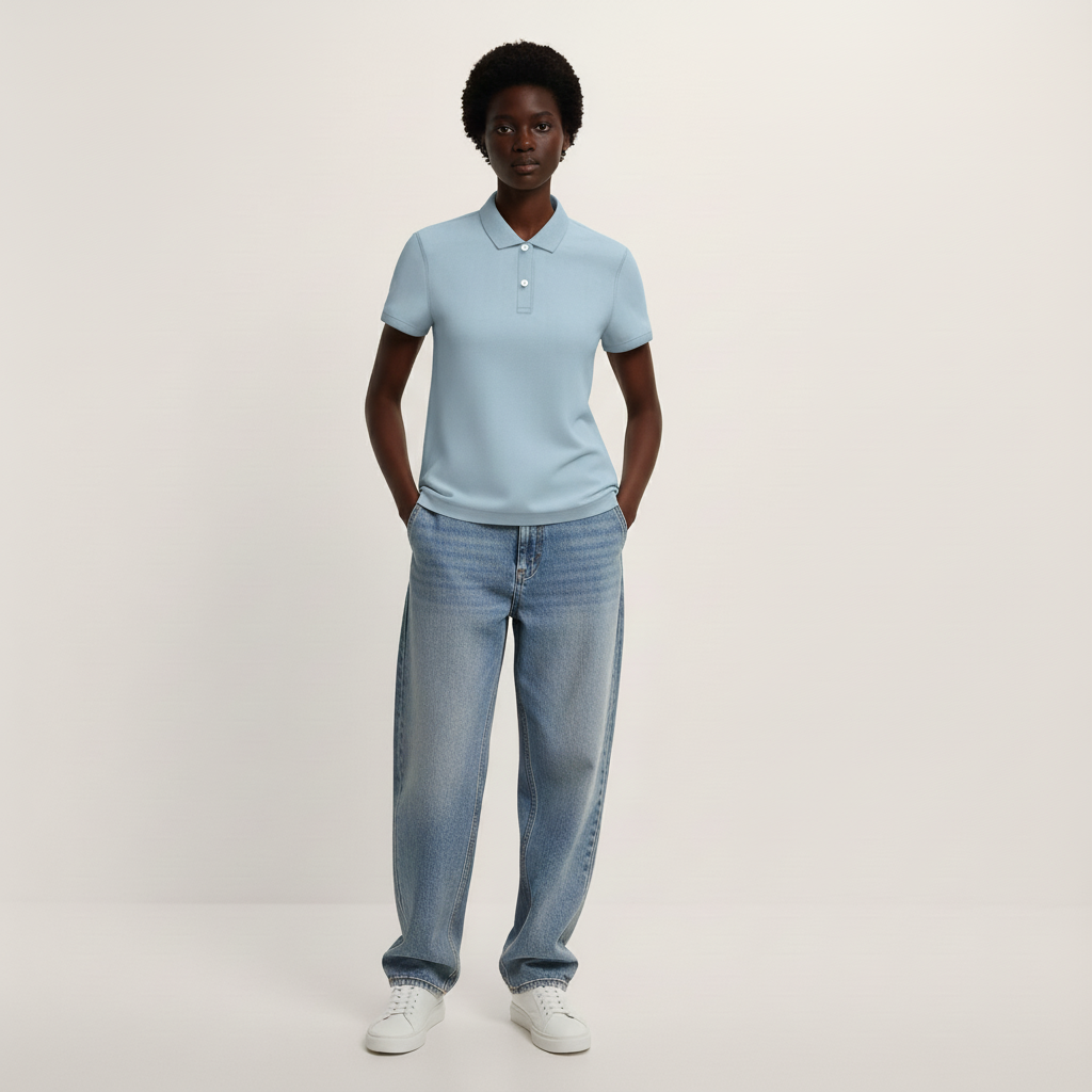 Damen Piqué-Poloshirt Midweight
