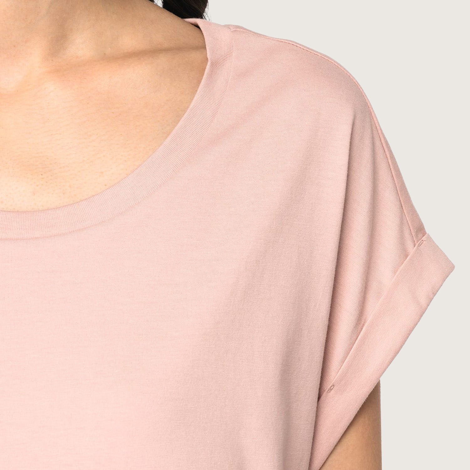 Damen T-Shirt mit Reversärmeln
