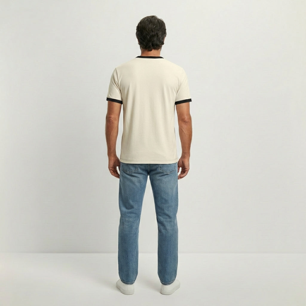 Vintage Ringer-T-Shirt Herren