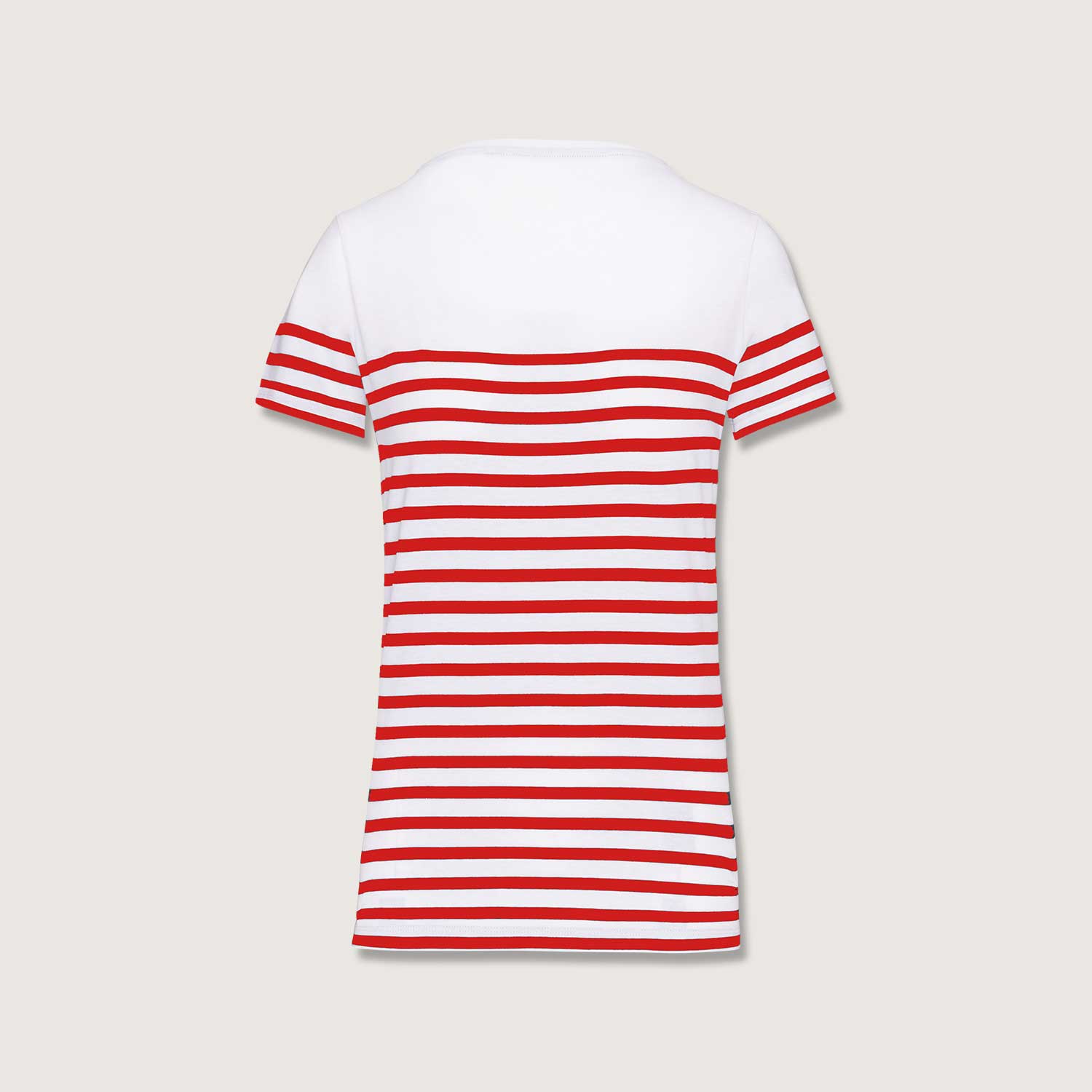 Nachhaltiges Damen-T-Shirt mit Rundhalsausschnitt im Marine-Stil