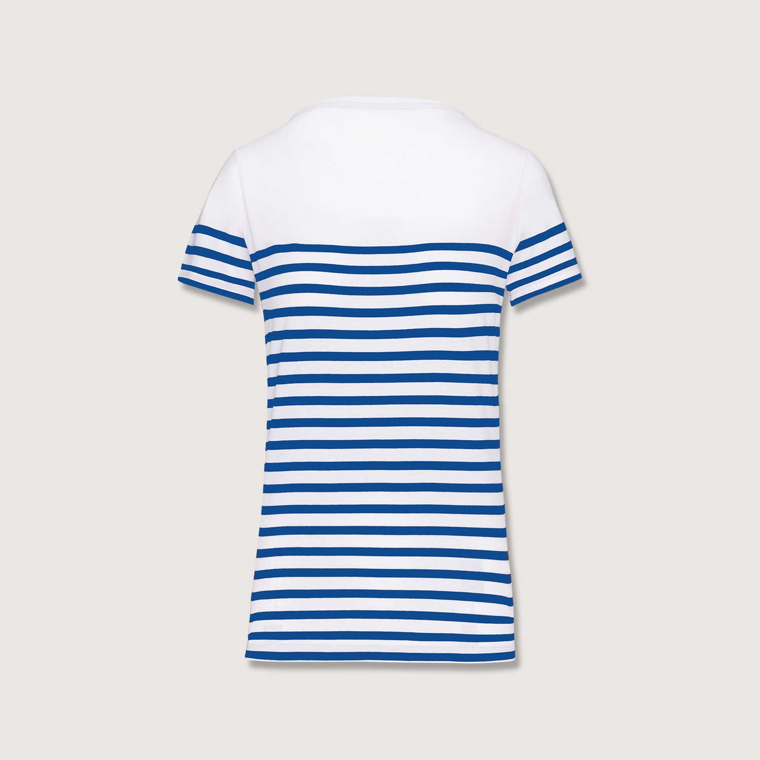 Nachhaltiges Damen-T-Shirt mit Rundhalsausschnitt im Marine-Stil
