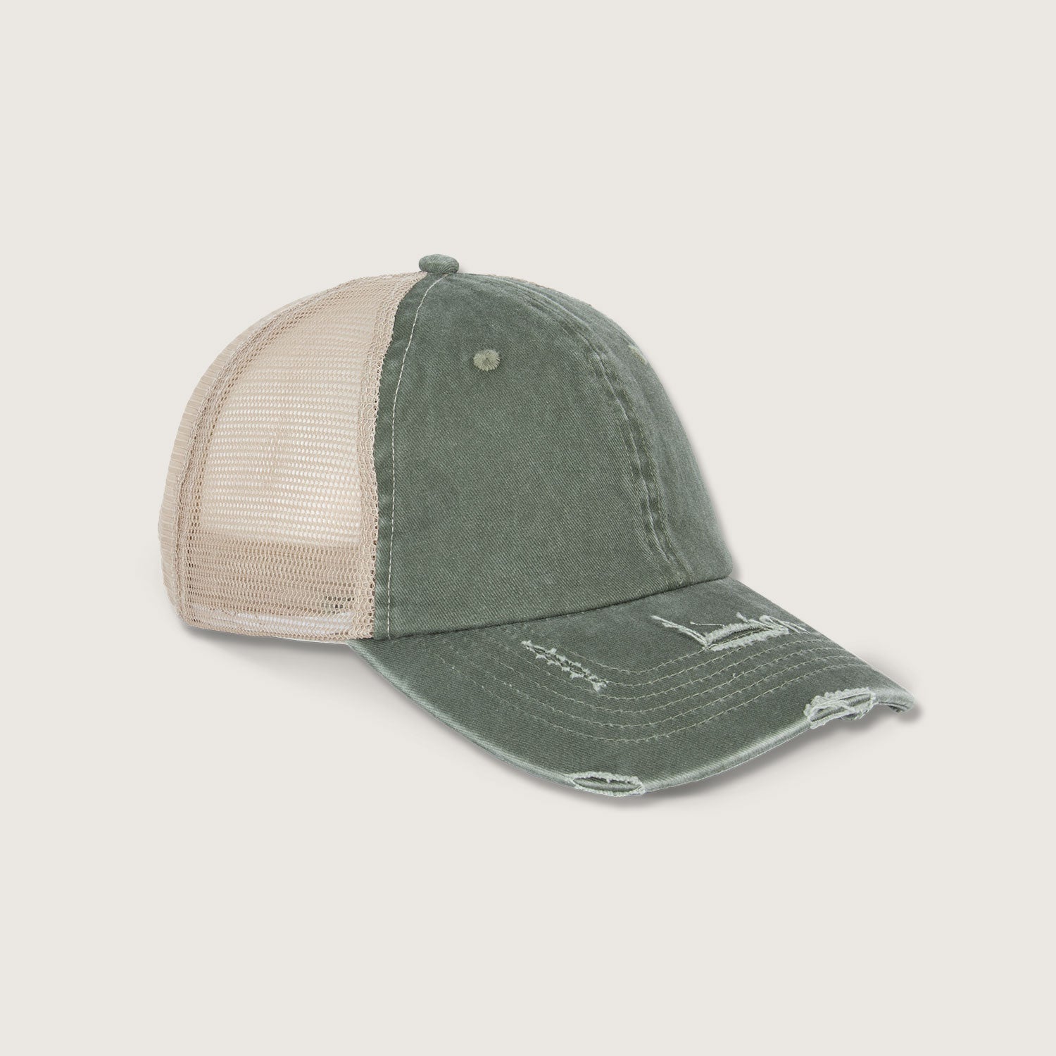 Nachhaltige Unisex Trucker-Cap im zerrissenen Look