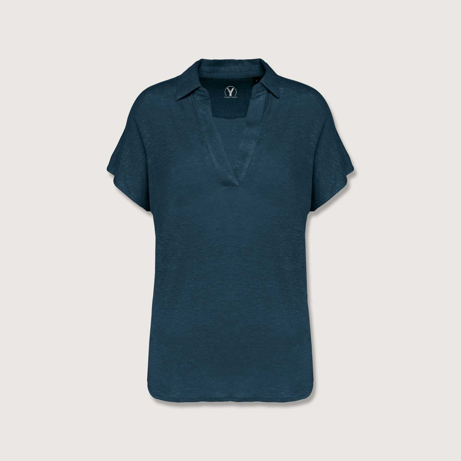 Exklusives Damen Polohemd aus 100% Leinen
