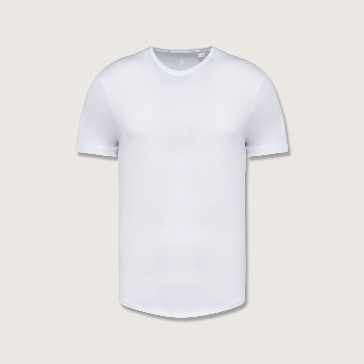 Herren-T-Shirt abgerundetem Saum aus 100% nachhaltiger Bio-Baumwolle