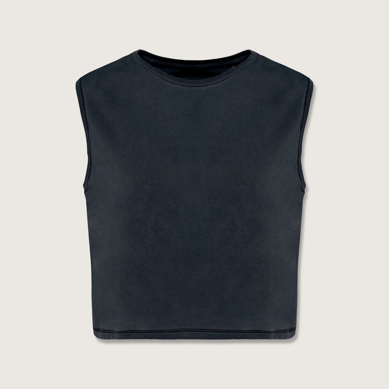 Ärmelloses Damen-Crop-T-Shirt aus Bio-Baumwolle