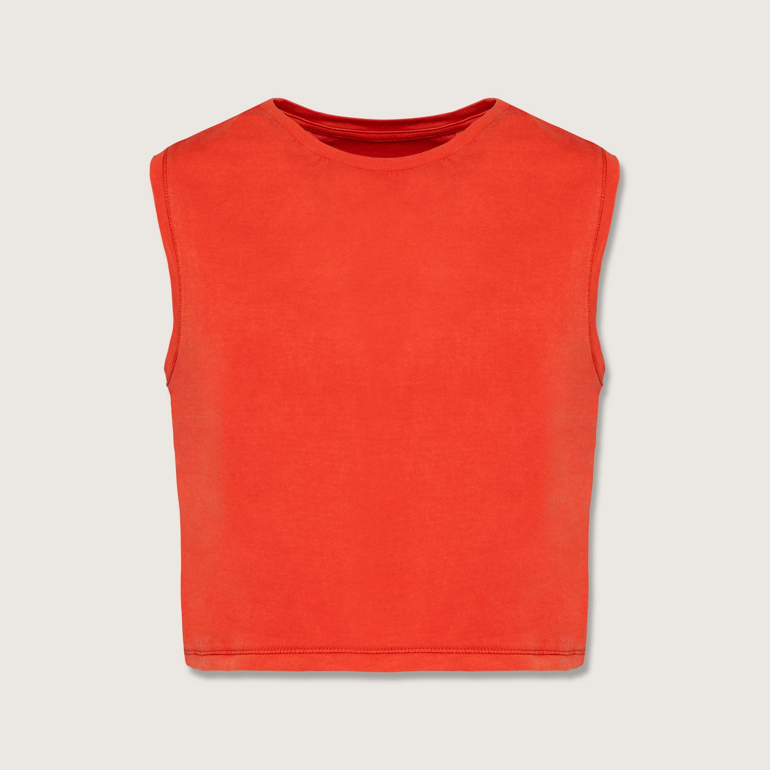 Ärmelloses Damen-Crop-T-Shirt aus Bio-Baumwolle