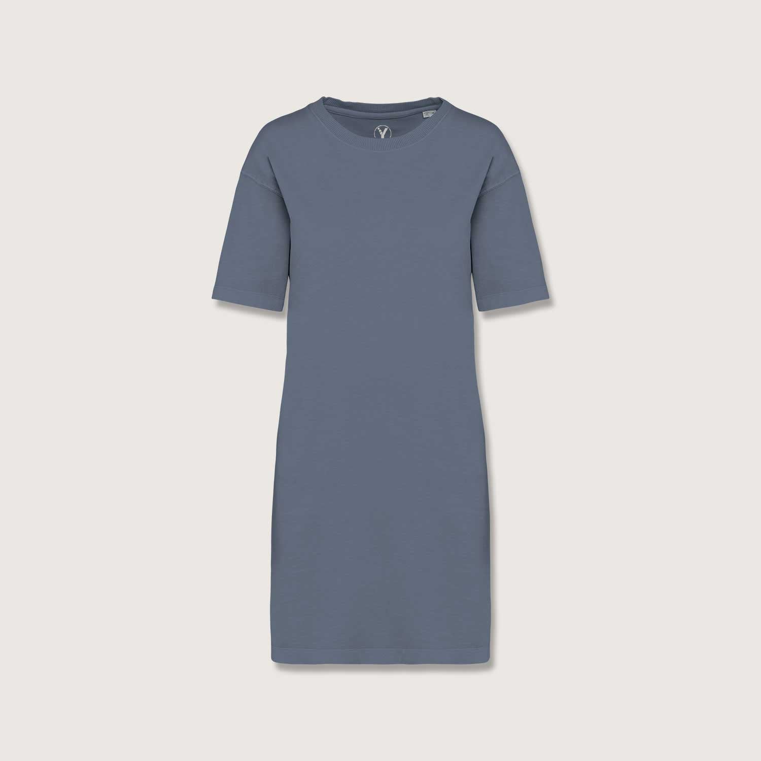 Ausgewaschenes Damen T-Shirt Kleid aus 100% Bio-Baumwolle