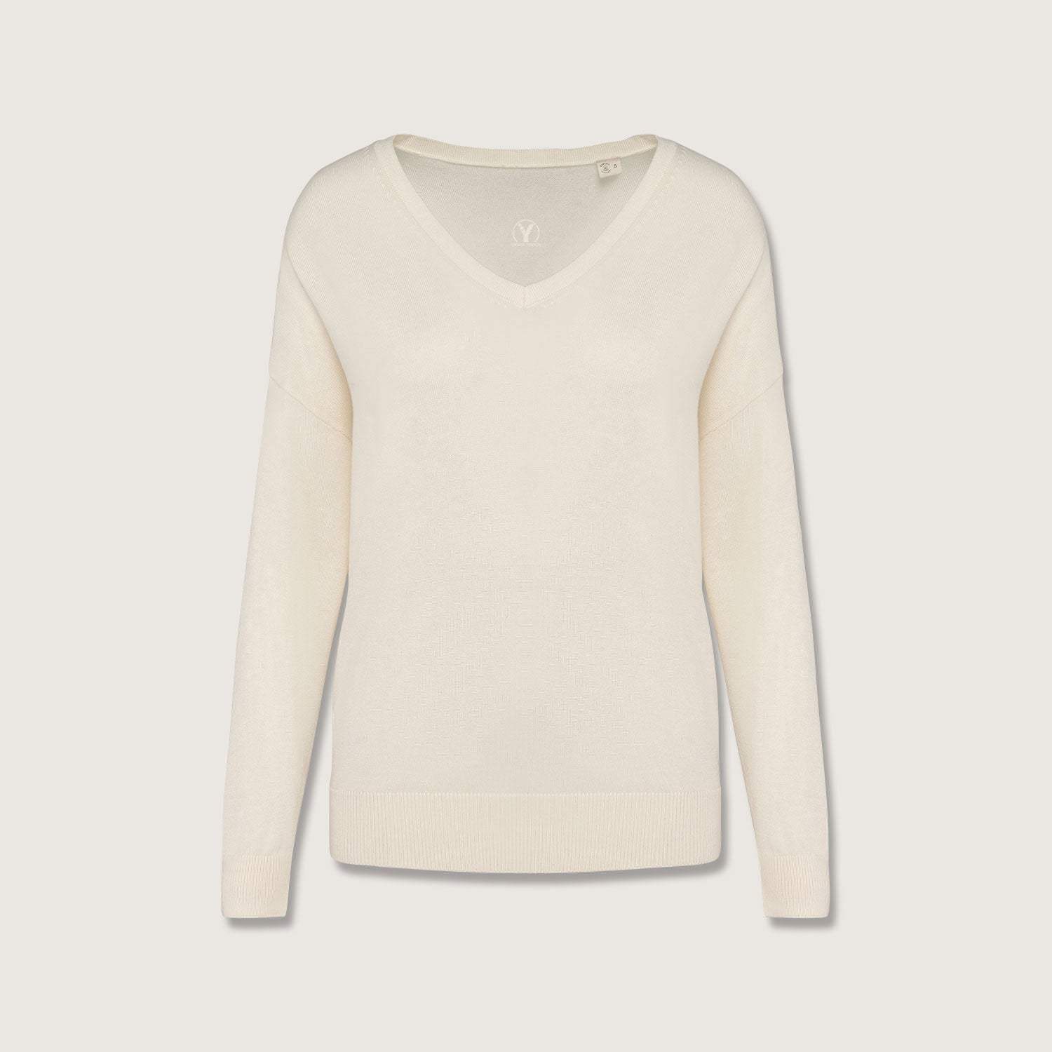 Damenpullover mit V-Ausschnitt aus Bio-Baumwolle und Lyocell TENCEL