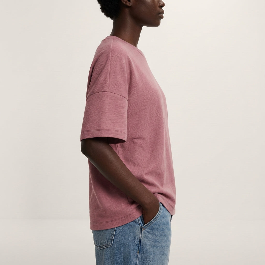 Oversized Slub T-Shirt Mid-Light