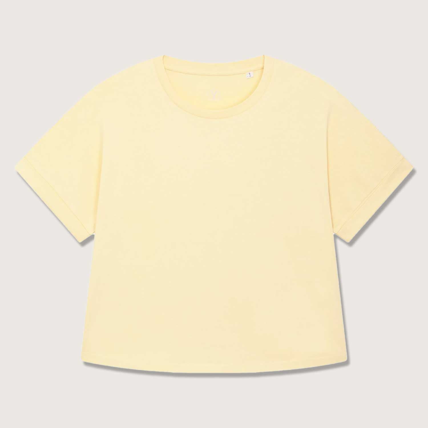 Damen T-Shirt Oversize | mit einteiligen und umgekrempelten Ärmeln