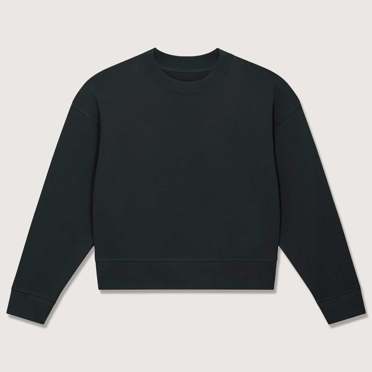 Kurz geschnittener Damen Bio Pullver, Frauen Sweatshirt aus 100% Baumwolle (Bio)