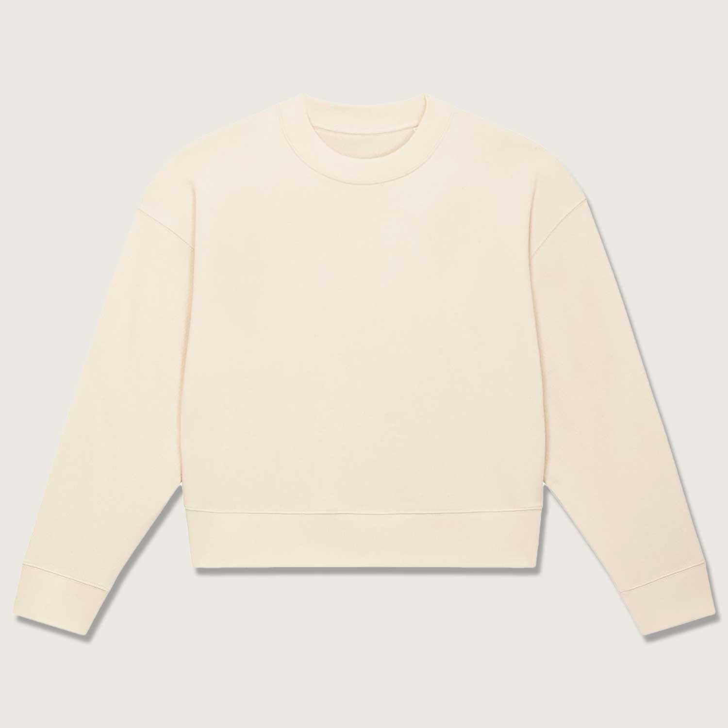 Kurz geschnittener Damen Bio Pullver, Frauen Sweatshirt aus 100% Baumwolle (Bio)