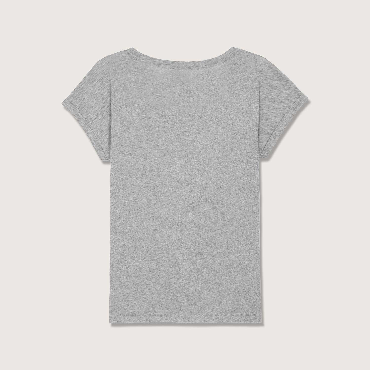 Leichtes T-Shirt in Slub Optik mit gerollten Ärmeln