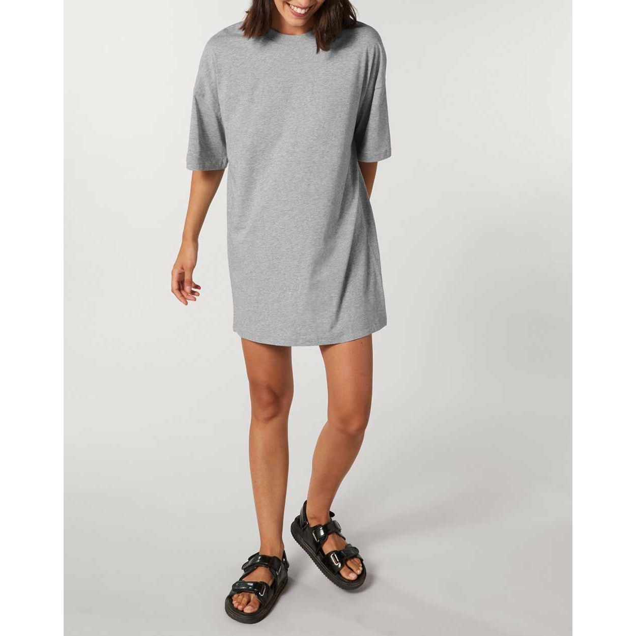 T-Shirt-kleid-damen-weit_Heather-Grey_2