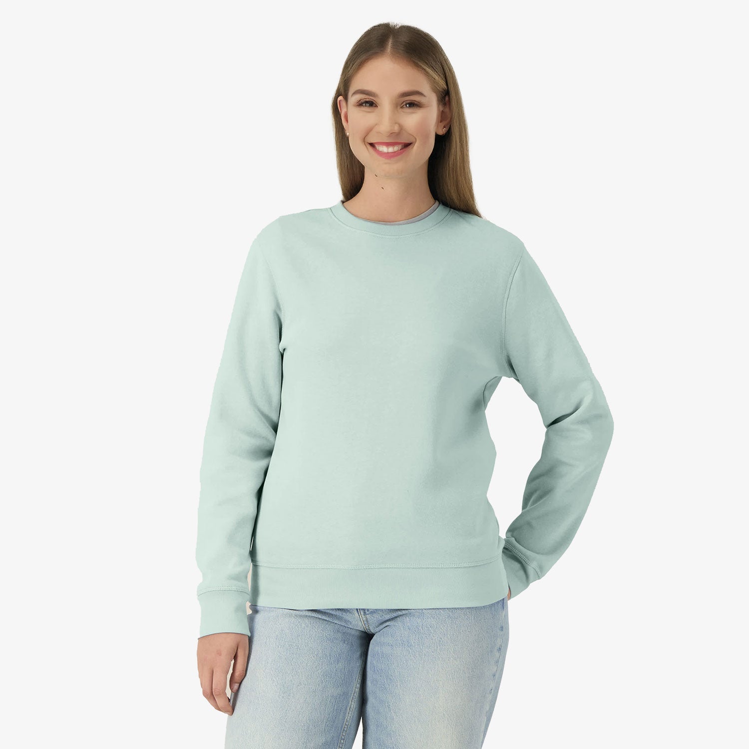 Modernes Unisex Basic-Sweatshirt aus nachhaltiger Baumwolle