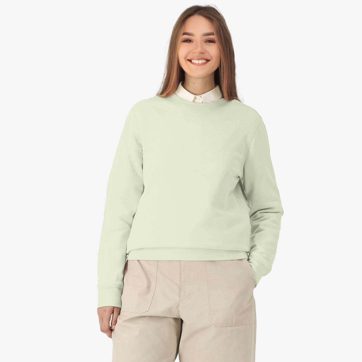 Modernes Unisex Basic-Sweatshirt aus nachhaltiger Baumwolle