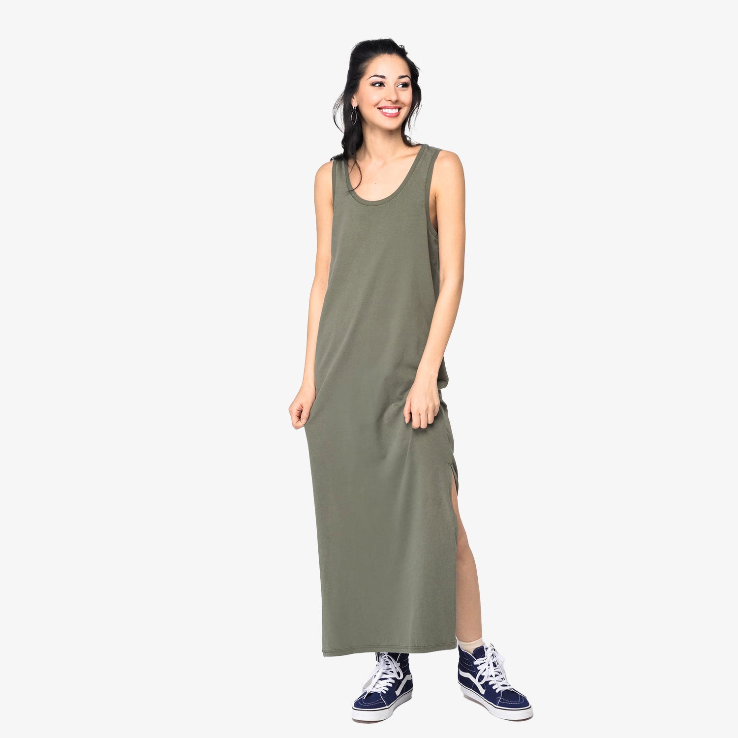Damen Jersey-Kleid – Umweltfreundlich & Vintage-Washed Look