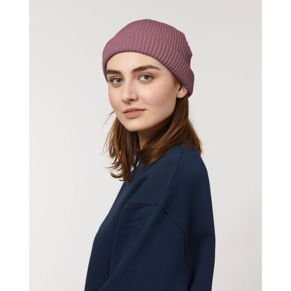 beanie-bio-bumwolle-gestrickt_Hibiscus-Rose_1