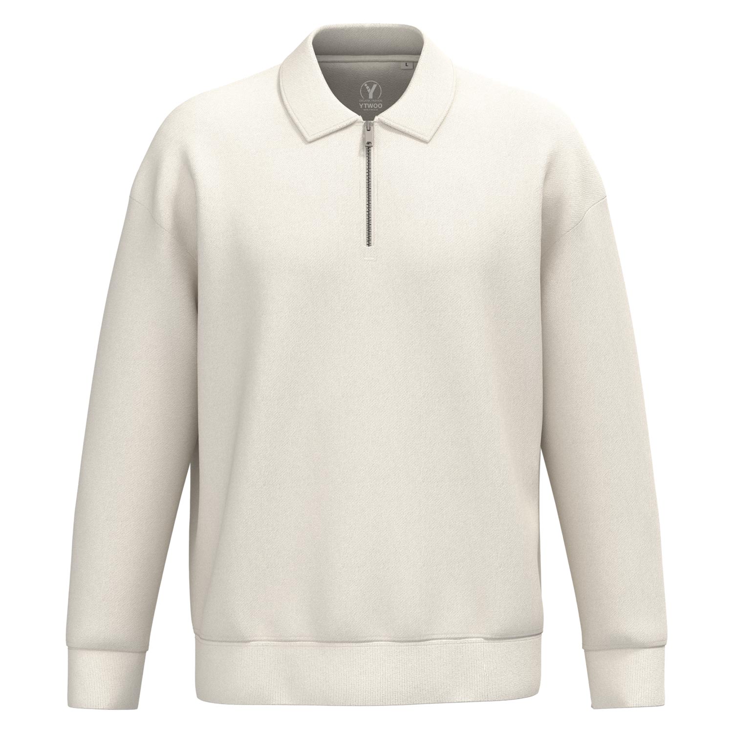 Unisex-Sweatshirt mit Zipper und Polokragen