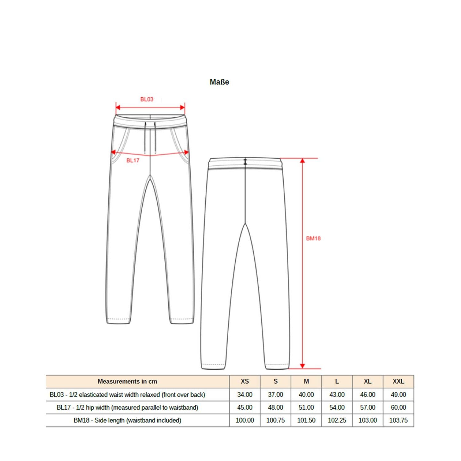 damen-jogginghose-eco-style-sizeguide
