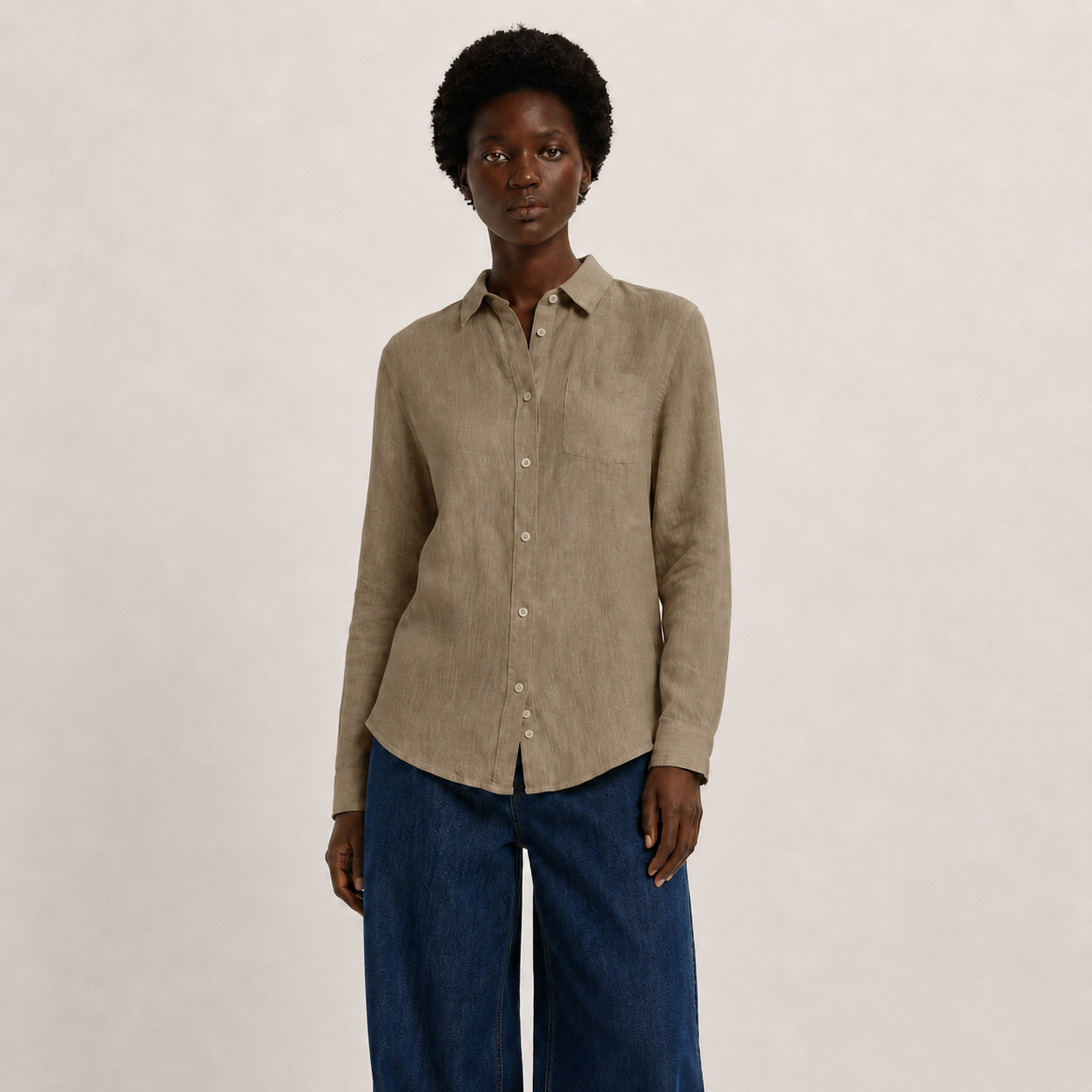 Damen Leinenbluse