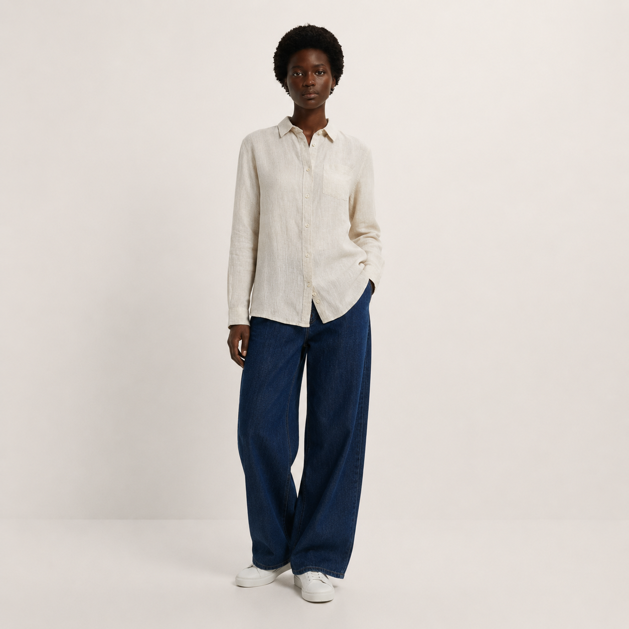 Damen Leinenbluse