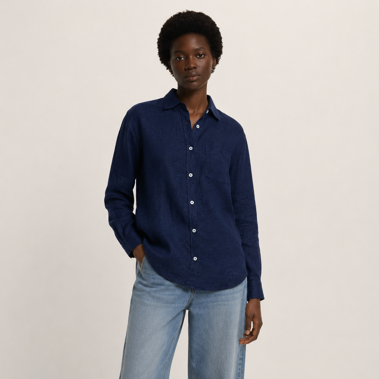 Damen Leinenbluse