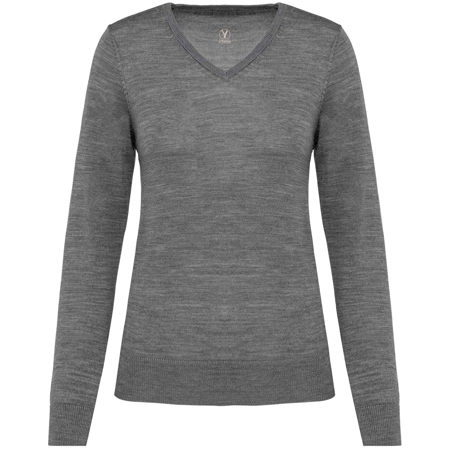 Damen-Merinopullover mit V-Ausschnitt