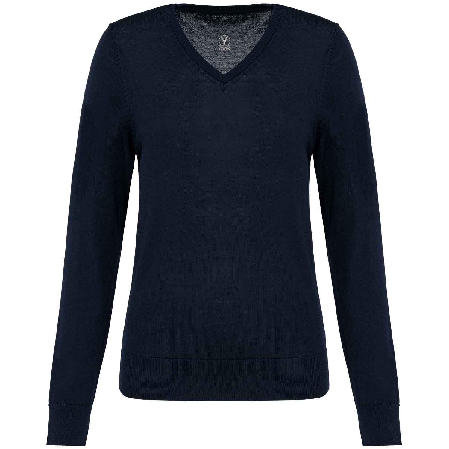 Damen-Merinopullover mit V-Ausschnitt