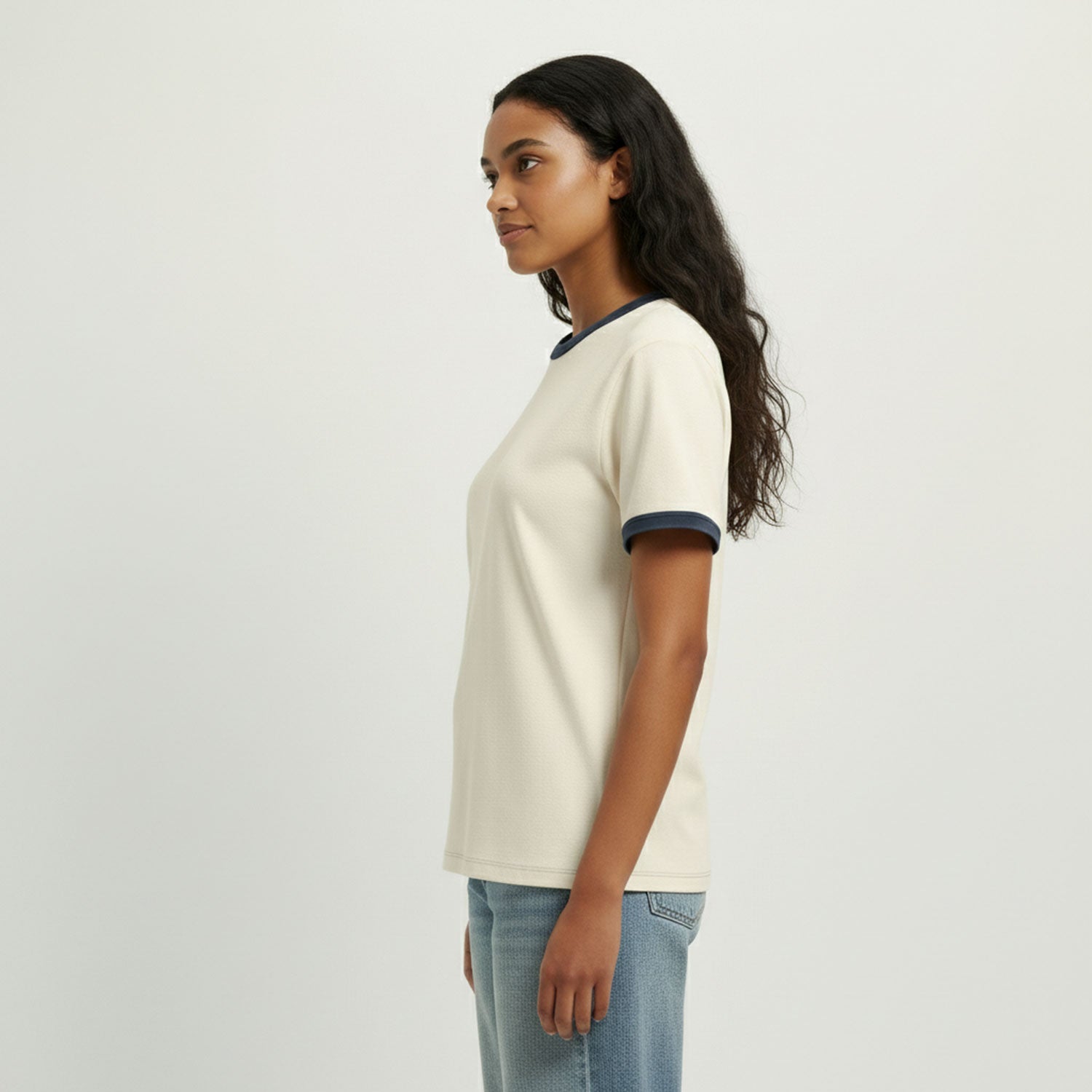 Vintage Ringer-T-Shirt Damen