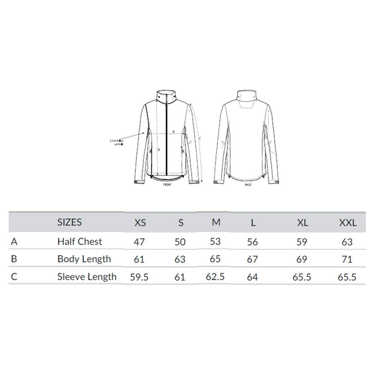 damen-softshell-jacke-recycelt-sizeguide