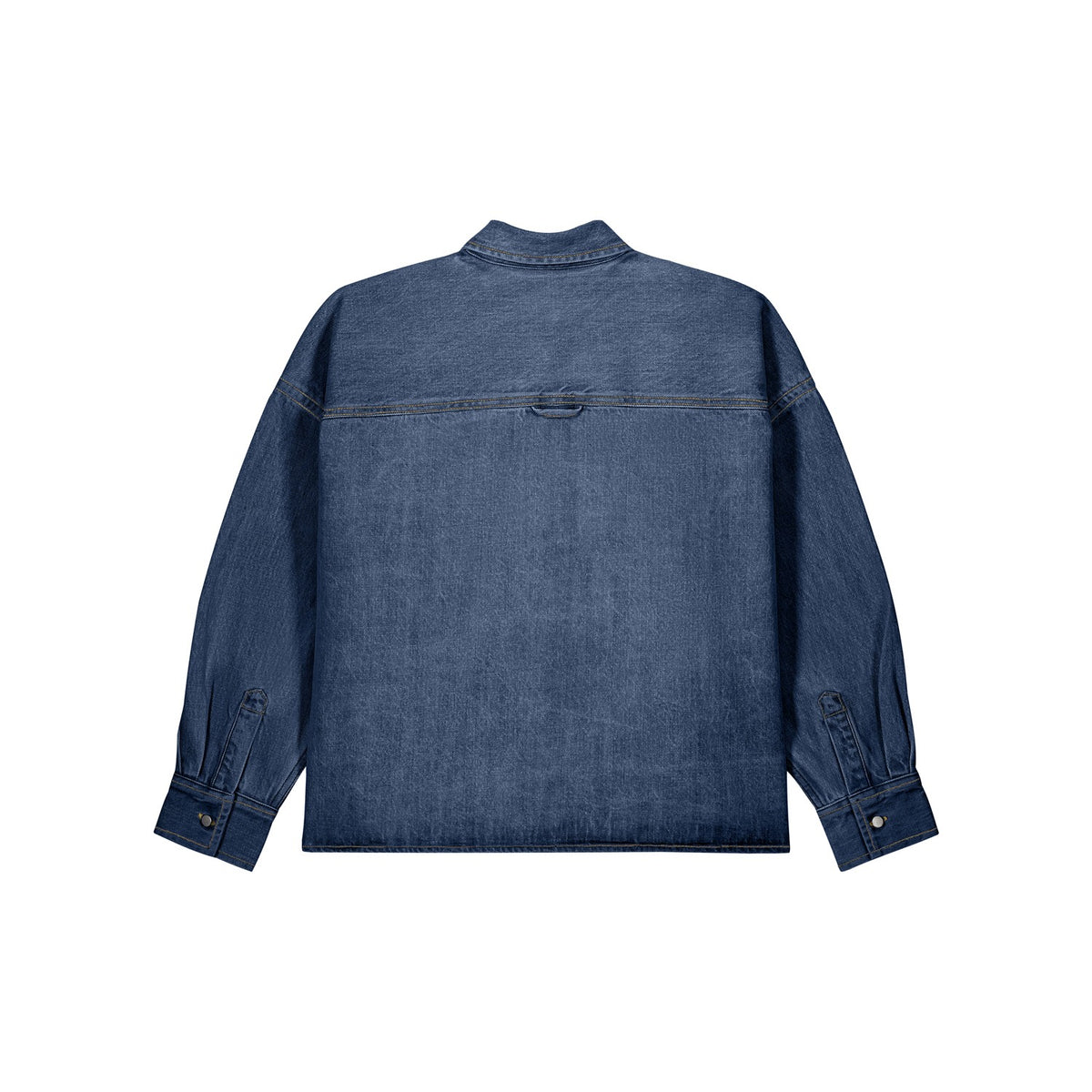 Heavy Denim Damen Overshirt Mid Wash – Produktansicht hinten